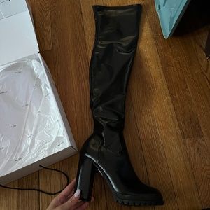 Thigh high leather boots